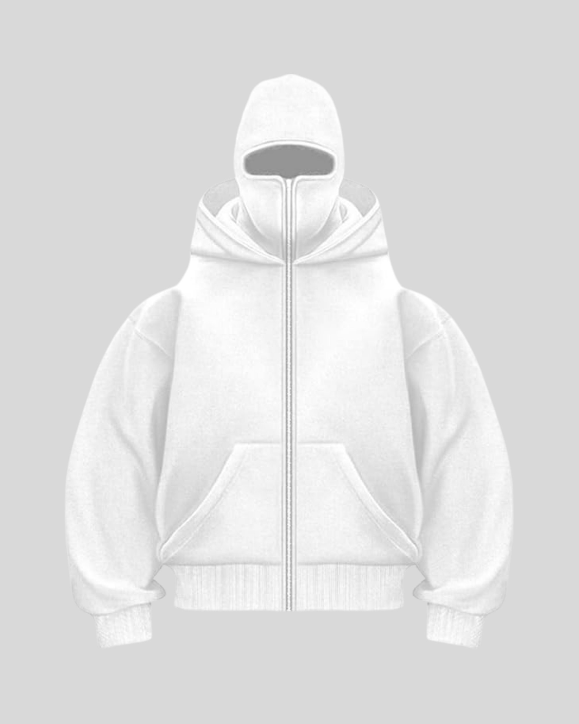 Double Hooded Zipper - Black